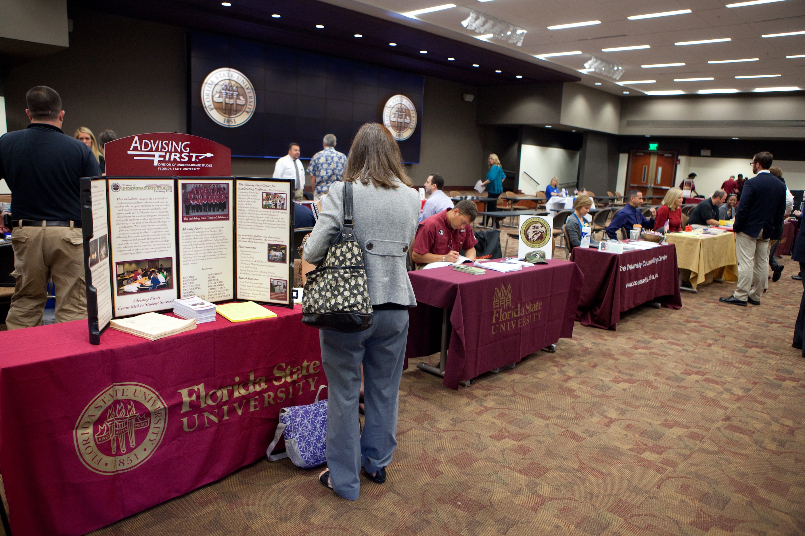 A broad gathering of administrators, faculty members, academic advisers and other staffers were on hand at the inaugural Seminole Veteran Benefits Expo.