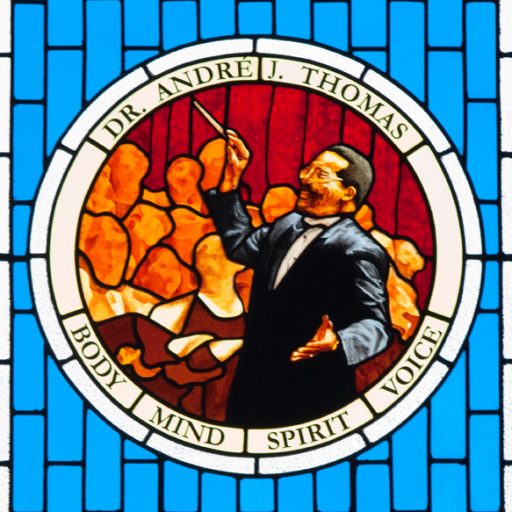 University unveils stainedglass window to honor noted music professor