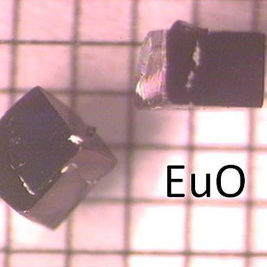 Samples of the europium oxide crystal.