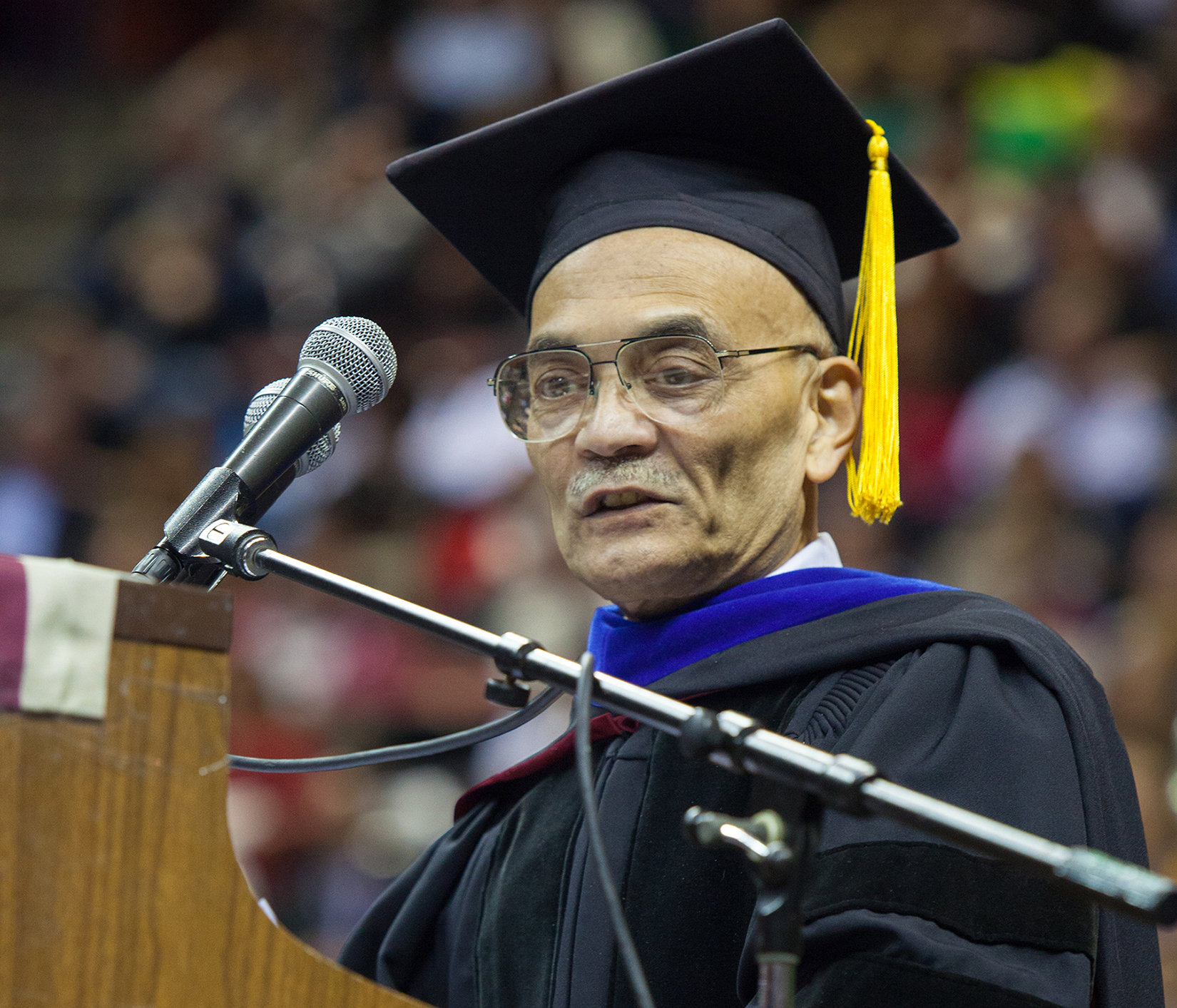 Florida State's Robert O. Lawton Distinguished Professor Shridhar Sathe offered graduates a number of