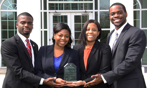 From left: Louis Jean-Baptiste, Nesha Drummond, Kyesha Mapp and Josiah Graham.