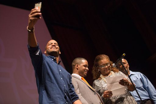 Surrounded by family, Nicholas Jeffrey watches as his mother reads the news contained in his envelope on Match Day. Jeffrey will be going to the Keck School of Medicine at the University of Southern California to enter the OB-GYN Residency Program. More than 18,000 senior U.S. medical students learned Friday during Match Day ceremonies where they will be spending the next 3-7 years of their graduate medical education.