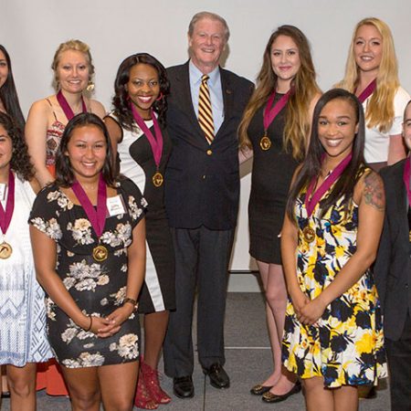 President John Thrasher and the 2016 Summer inductees.