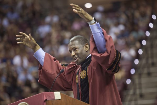 Tallahassee Mayor Andrew Gillum at Florida State University New Student Convocation Sunday, Aug. 28, 2016.