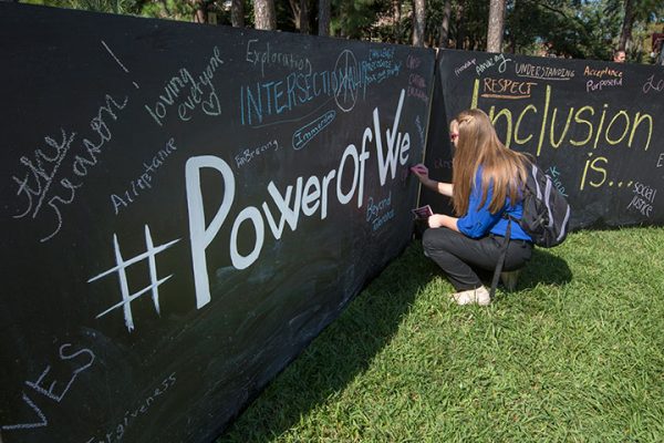 Florida State University students launched the #PowerOfWe campaign Tuesday Sept. 20, on Landis Green.