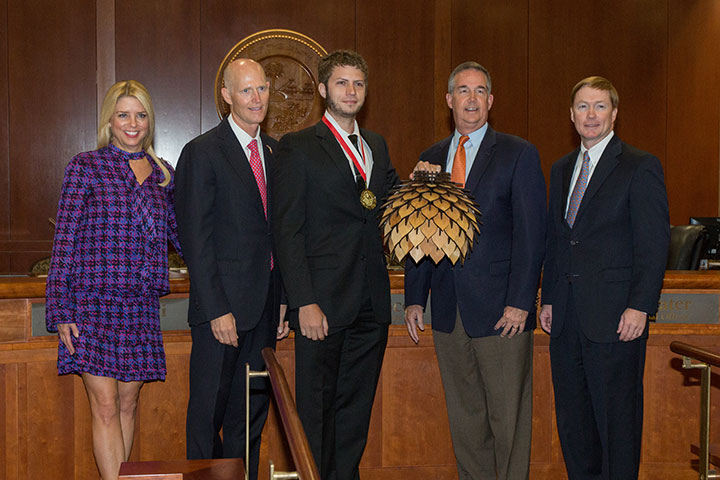 Attorney General Pam Bondi, Gov. Rick Scott, Nick O'Donnell, CFO Jeff Atwater and Agriculture Commissioner Adam Putnam at the Governor's Cabinet meeting Oct. 25, 2016.