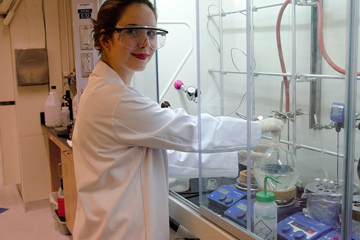 Alexandra Barth participated in the competitive nine-week Research Experience for Undergraduates program funded by the National Science Foundation, where she and 10 other students were able to conduct advanced material science research at MIT.