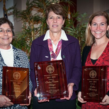 Award winners include Mary Frances Hanline, Linda Schrader and Jennifer Blalock from FSU’s College of Education.