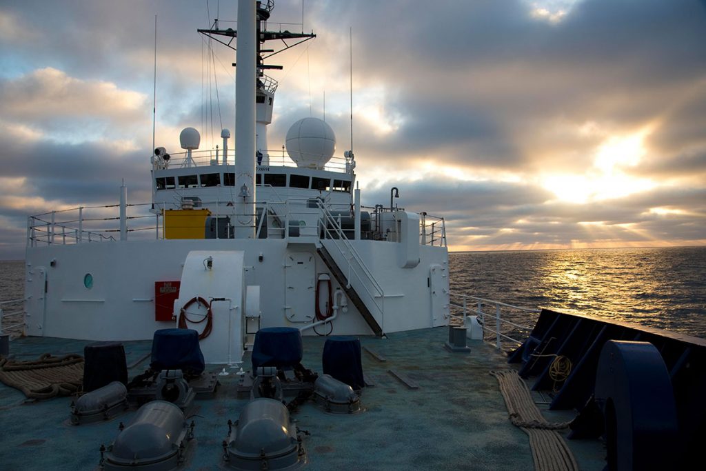 Stukel, as part of the California Current Ecosystem Long Term Ecological Research, conducted much of his research on a research vessel off the California coast in 2012.