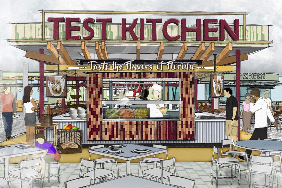 Florida State’s Fresh Food Company dining facility will transform into the new STK Seminole Test Kitchen.