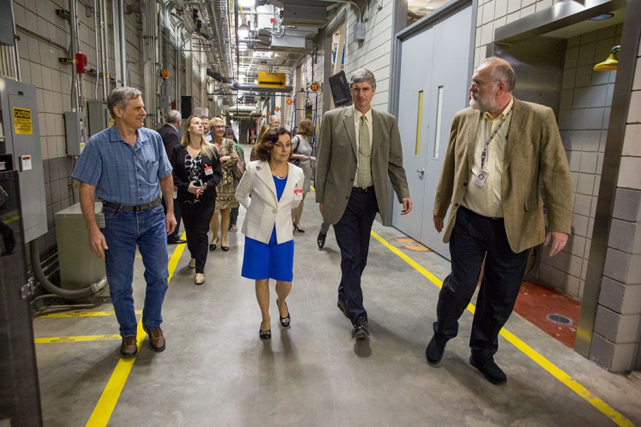 National Science Foundation Director France Córdova tours the National High Magnetic Field Laboratory March 7, 2017.