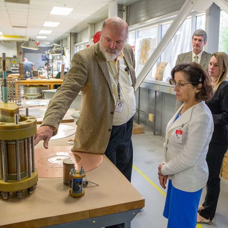 National Science Foundation Director France Córdova tours the National High Magnetic Field Laboratory March 7, 2017.