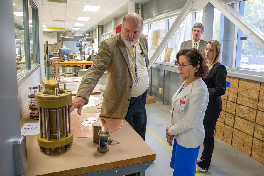 National Science Foundation Director France Córdova tours the National High Magnetic Field Laboratory March 7, 2017.