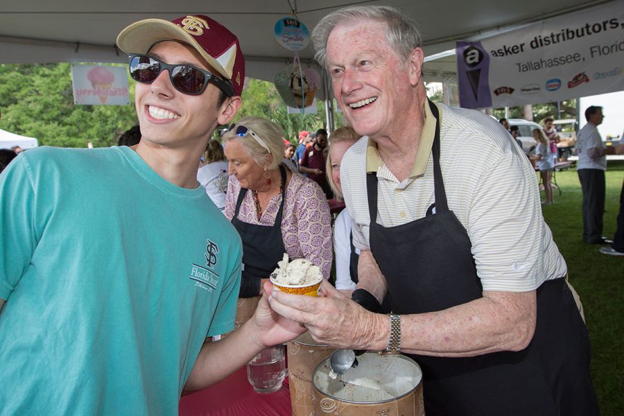 Florida State University President's Ice Cream Social on Landis Green, April 19, 2017.