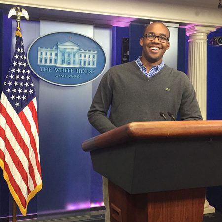 Matthew Young spent last summer interning at the White House, where he worked in the student’s department of the Office of Presidential Correspondence.