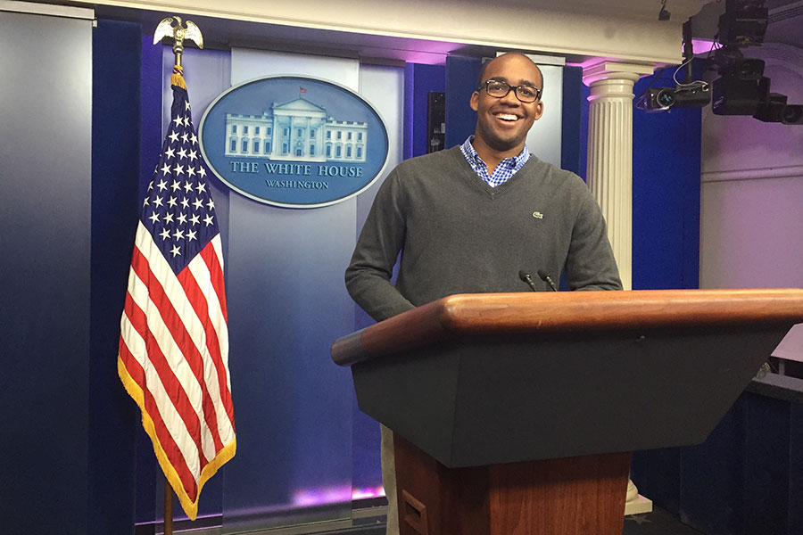 Matthew Young spent last summer interning at the White House, where he worked in the student’s department of the Office of Presidential Correspondence.