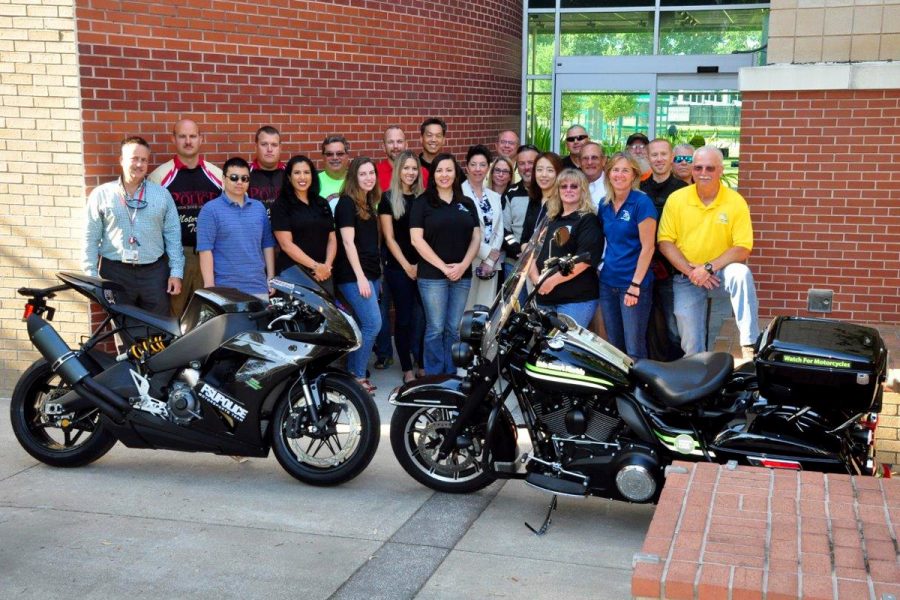 Sgt. Jason Harris and Officer Brett Sheffield of FSUPD joined members of the Florida Motorcycle Safety Coalition as they delivered a proclamation from Gov. Rick Scott to the Florida Highway Patrol in Tampa.