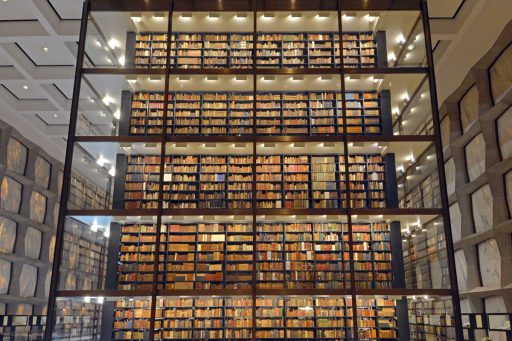 The Beinecke Rare Book and Manuscript Library contains one of the largest collections of books and manuscripts in the world. The collections are open to researchers working to create new scholarship.