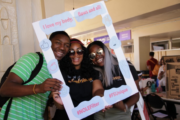 Students attending annual Love Your Body Day event. Love Your Body Day is an initiative that focuses on body positivity