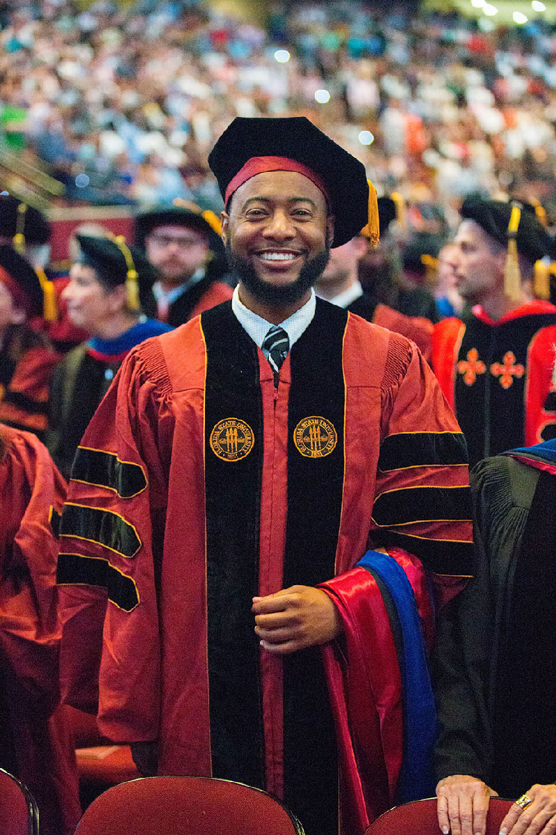 Ph.D. graduate, Christopher Harris earned a doctoral degree in music with an emphasis in choral music education.