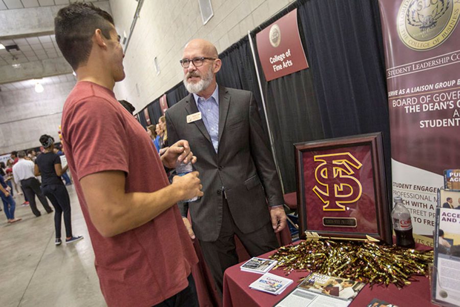 Students and faculty at the 2017 President's Welcome Aug. 27, 2017. (FSU Photography Services)