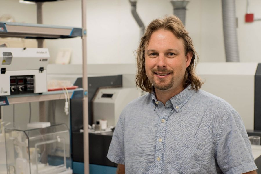 Jeremy Owens is an assistant professor of geology in the Department of Earth, Ocean and Atmospheric Sciences (Photo: Stephen Bilenky)