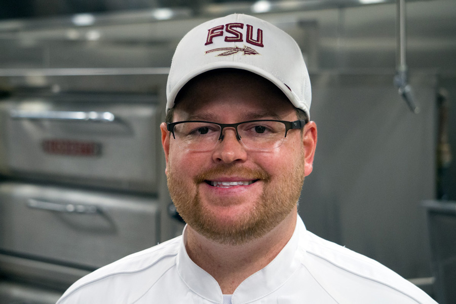 Travis Johnson is the executive chef in charge of all Seminole Dining locations at FSU.