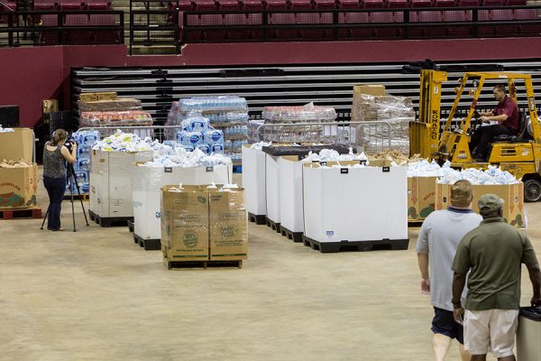 Florida State University and Leon County teamed up to send thousands of care packages to Hurricane Irma victims in South Florida, thanks to donations from local residents and businesses. (FSU Photography Services)