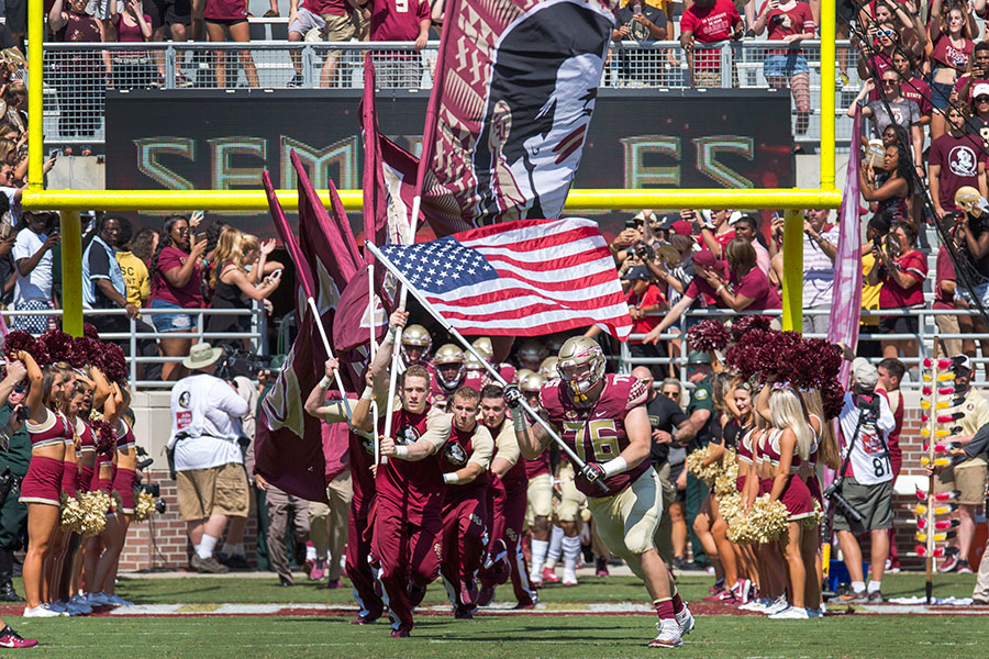 FSU football holds its annual Military Appreciation Game against NC State, Sept. 23, 2017.