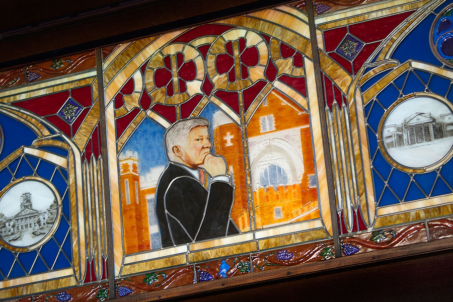 Unveiling and dedication of stained-glass window of FSU Emeritus President Sandy D'Alemberte Monday, Oct. 2, 2017, at Dodd Hall. (FSU Photography Services)