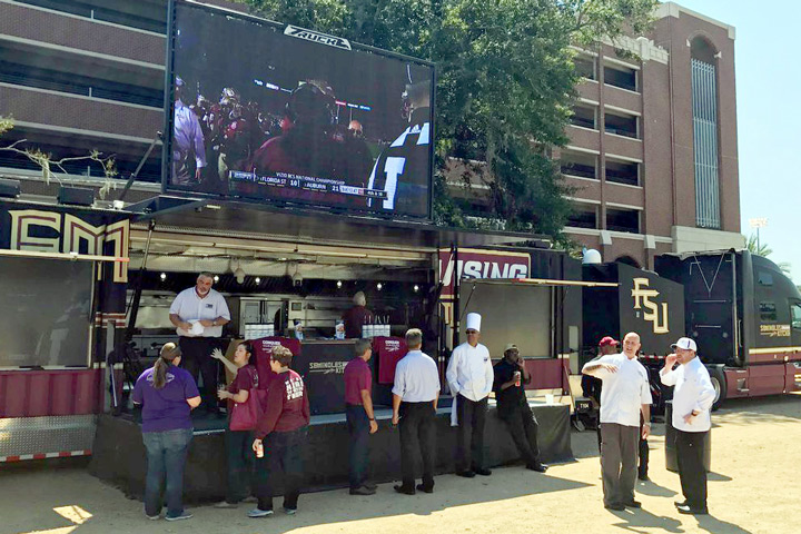 The Seminoles Cruising Kitchen is designed to treat football fans to great food and entertainment.