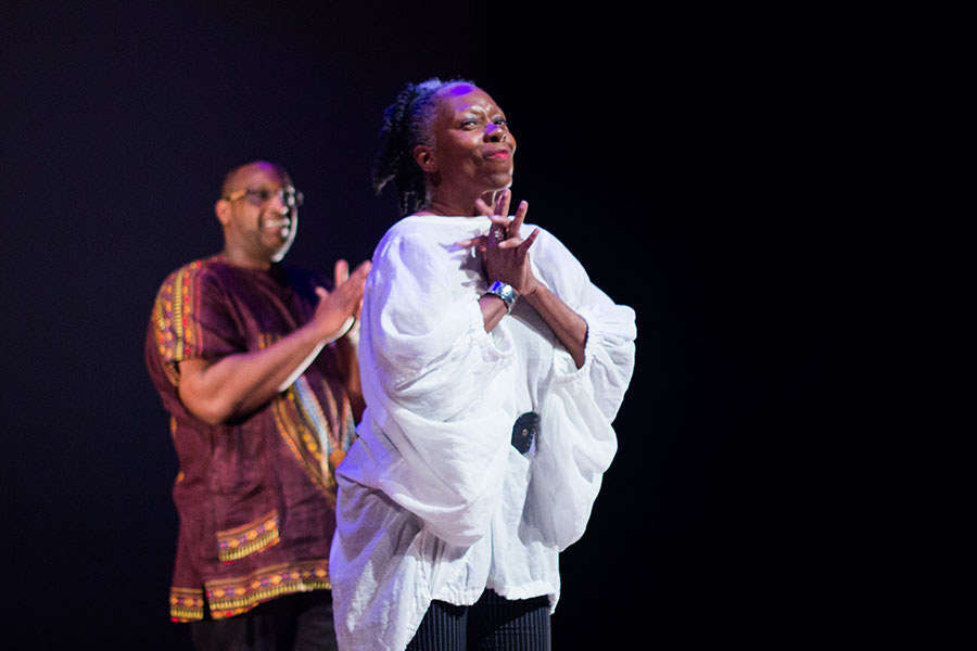 Jawole Willa Jo Zollar, FSU's Nancy Smith Fichter Professor in Dance, receives a lifetime achievement award in dance at the 2017 Bessie Awards Oct. 9 in New York. (Photography by AK47 Division)