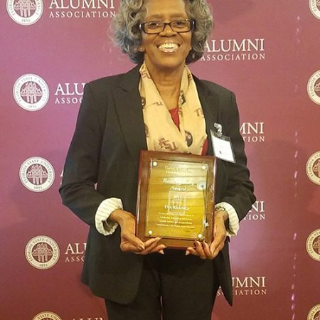 Eva Killings, Florida State University’s unofficial ambassador of love and smiles, was named the 2017 recipient of the Ross Oglesby Award. (Photo: Seminole Dining)