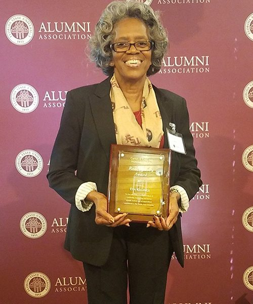 Eva Killings, Florida State University’s unofficial ambassador of love and smiles, was named the 2017 recipient of the Ross Oglesby Award. (Photo: Seminole Dining)