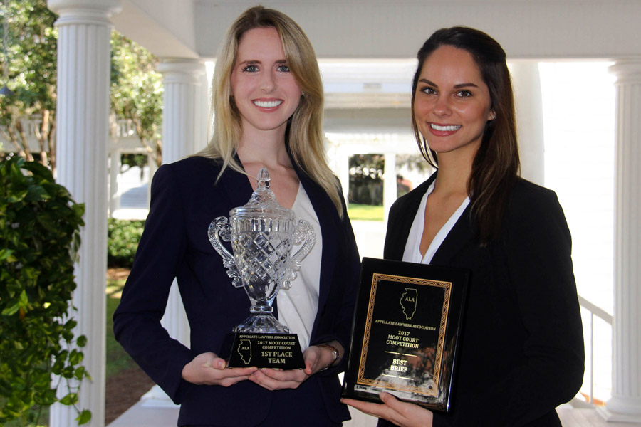 Law students Keriann Smith and Catie Messinger won first place in the 2017 Appellate Lawyers Association National Moot Court Competition.