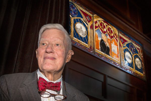 The image of former Florida State University president Sandy D’Alemberte will be preserved forever in a new stained glass window in Dodd Hall, the school’s original library.