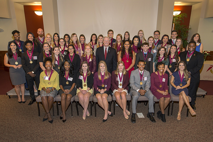 Florida State University welcomed 53 new inductees into its prestigious Garnet & Gold Scholar Society this fall. (Photo: Photography Services)