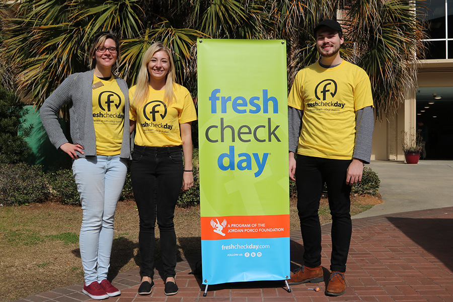 Students came out an enjoyed interactive games and food, while learning about mental health during Fresh Check Day. (Photo: University Communications)