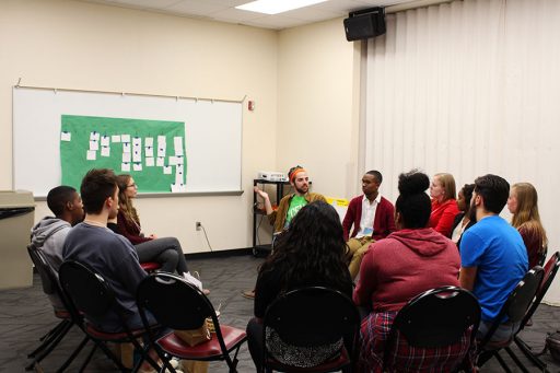 Multicultural Leadership Summit participants talk about what they've learned during a small group session. (Photo: Rachel Mulcahy)