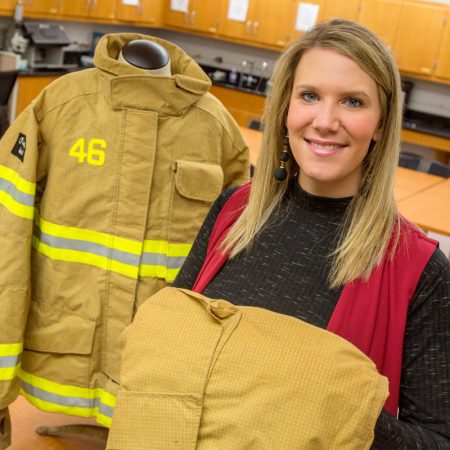 Meredith McQuerry, an expert on protective clothing for firefighters, identified flaws in some high-tech firefighting suits, including less breathability. "When you combine intense, short bursts of physical activity with a hot, humid environment — it does not even have to be near a fire — and you add 50-100 pounds of gear, it's no wonder we see more cases of heat stroke."