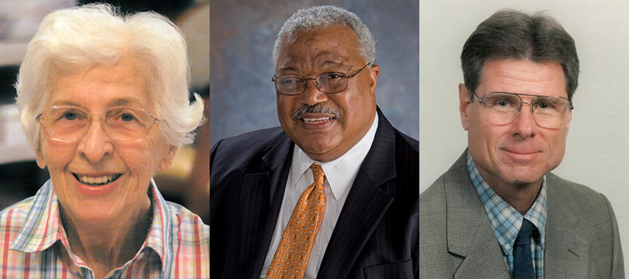 Persis Rockwood, Melvin Stith and Edward McIntyre are the 2018 Charles A. Rovetta Faculty Hall of Fame inductees.