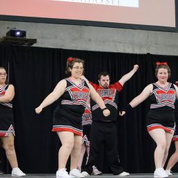 The Special Olympics of Florida-Leon County Cheerleading Team performed during the kick off of The Big Event. (Photo: Trickey Photography)