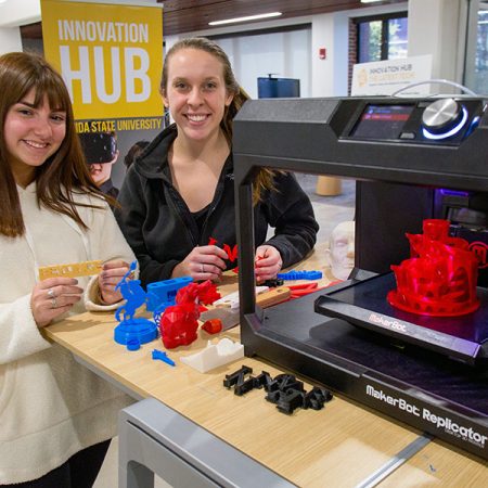 “The Innovation Hub introduced me to a lot of new technology, and it’s amazing I get to use it all for free," said junior Alyson Kapper. (Photo: Photography Services)