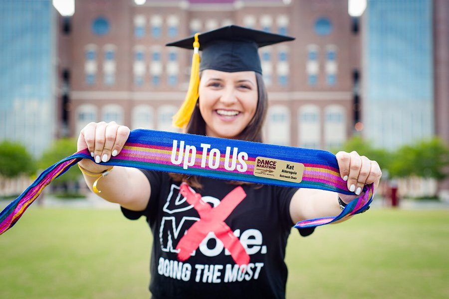 During her four years on campus, graduate Kat Aldereguia was dedicated to Dance Marathon, raising more than $8,000. (Photo: Miracle Network Dance Marathon)