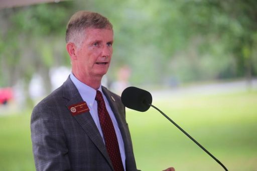 College of Medicine Dean John P. Fogarty delivers remarks in advance of the FSU PrimaryHealth groundbreaking.