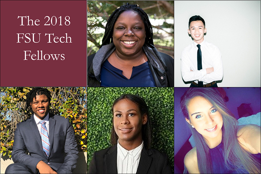 Five Florida State University first-generation college students are spending their summer break working at top technology-based startup companies across the state of Florida thanks to the Tech Fellows program. (Photo: Tech Fellows program)
