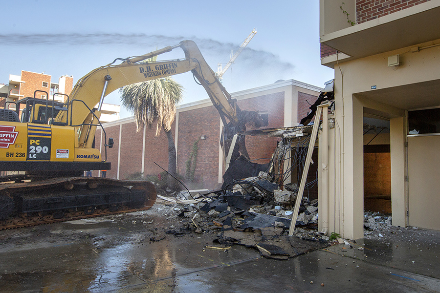 Demolition at Oglesby Union began June 27, 2018. Visit https://new.union.fsu.edu/ for more information. (FSU Photography Services)