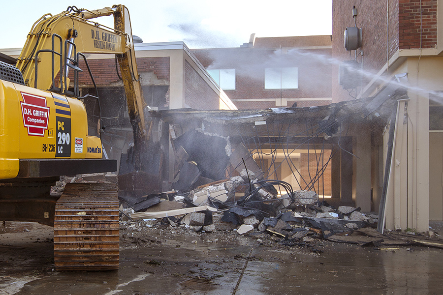 Demolition at Oglesby Union began June 27, 2018. Visit https://new.union.fsu.edu/ for more information. (FSU Photography Services)