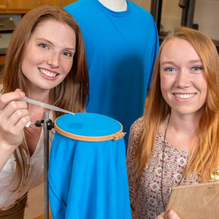 Brooke Garringer and Reannan Riedy both jumped at the chance to conduct lab research along with Assistant Professor Meredith McQuerry. "I loved it," Garringer said. "I immediately knew I wanted to get involved, and then I got the chance. It's why I started to think I might want to do this kind of work for a career." (FSU Photography Services)