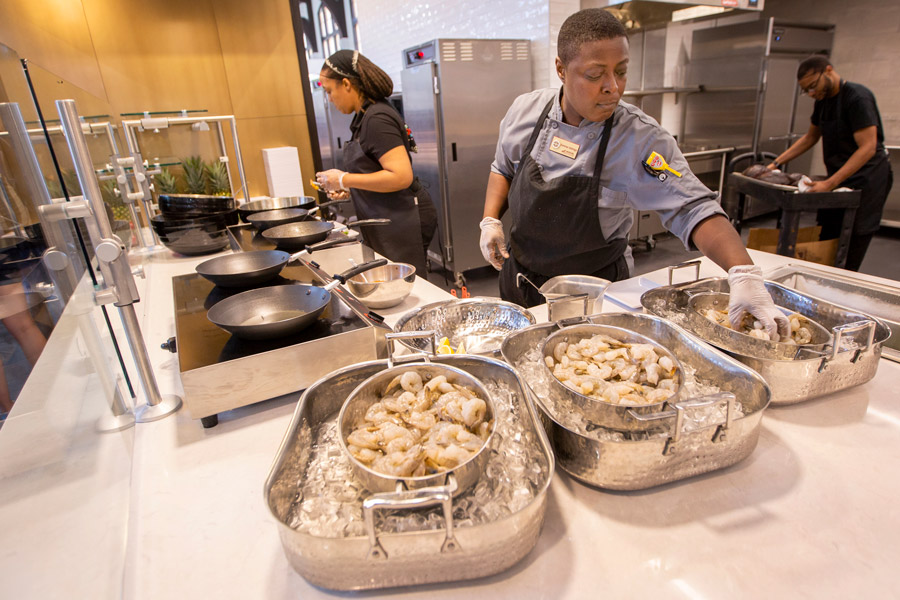 The Chef's Table offers high-quality, restaurant-style food served on small plates. "The dishes will be garnished just as you'd see in a fine-dining restaurant," Johnson said. "It will be an opportunity to expand students' palettes by offering them tasting plates." (FSU Photography Services, Bruce Palmer)